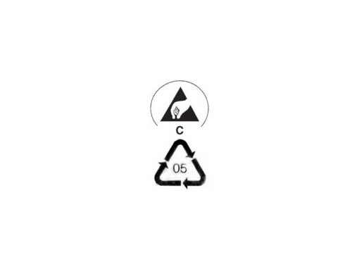 EPA ESD Safe Waste Basket - Printed Symbols (ESD, Recycle))