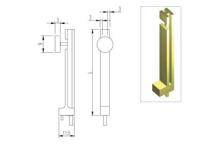 GSE-100 Guidaschede con blocco (100mm)