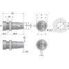Portafusibile da pannello per fusibile 5x20mm - Dimensioni