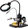 Terza mano con lente Led e supporto per saldatore