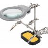 Supporto per saldatura – Terza mano con lente LED (Ø90mm, 2x)