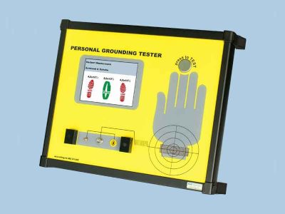 Stazione di test ESD con log accessi per bracciali e calzature antistatici