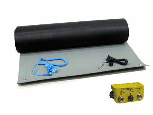 ESD Benchtop Mat Kit with Grounding Plug (60x120cm, 2 Snaps)