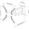 Supporto a muro per TV monitor LED/LCD 23-55 pollici - ICA-PLB 136M