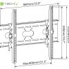 Supporto a muro per TV monitor LED/LCD 42-80 pollici - ICA-PLB 890