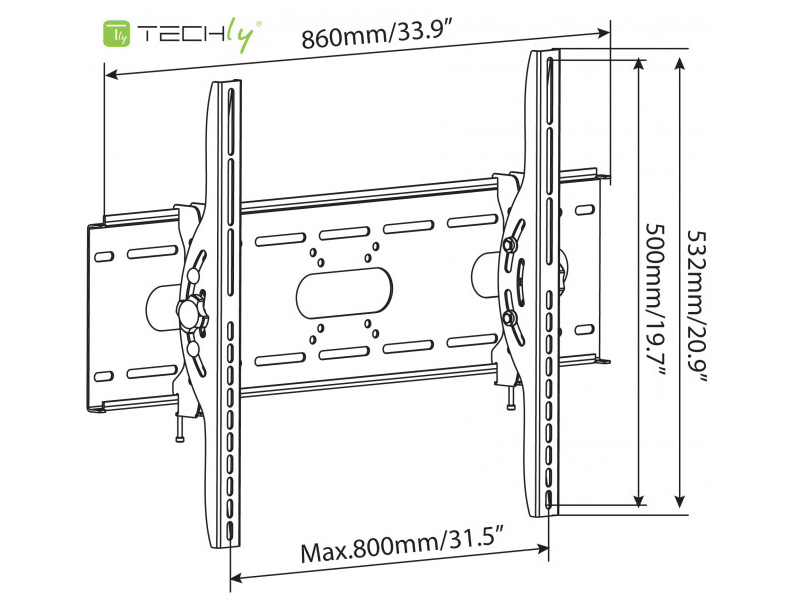 Barra Led universale lunghezza 145 MM - 6 LED - con staffa di fissaggio