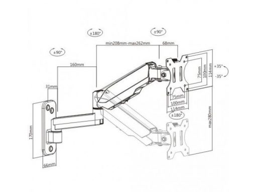 Supporto a muro per TV monitor 17-32 pollici - ICA-LCD G112