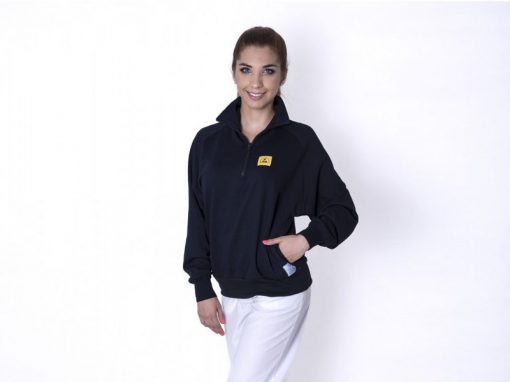 CAS - Felpa antistatica ESD Zip corta (Unisex, XS-XXL)