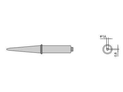 CT5 C8 Weller (4CT5C8-1) - Punta saldante a cacciavite Ø 3.2mm, 425°C