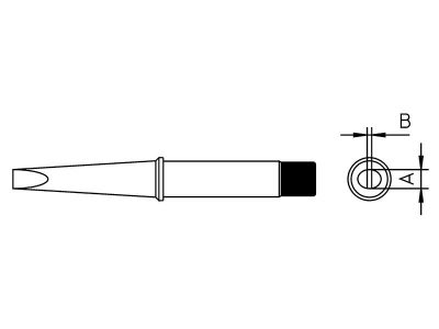 CT6 C7 Weller (4CT6C7-1) - Punta saldante a cacciavite Ø 3.2mm, 370°C