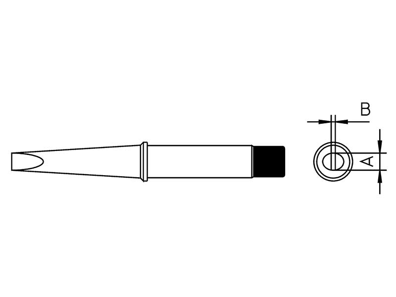 CT6 C7 Weller (4CT6C7-1) - Punta saldante a cacciavite Ø 3.2mm, 370°C