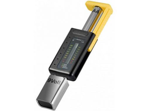 Tester digitale per misurazione batterie (AAA, AA, C, D, 9V, N)
