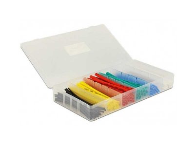 Heat shrink tube box - 100 tubes kit in assorted colours and diameters