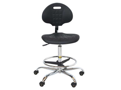 Antistatic ESD Safe PU Stool with Non-marking Conductive Wheels