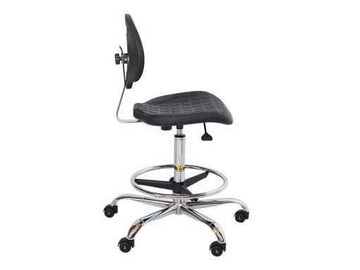 Antistatic ESD Safe PU Stool with Non-marking Conductive Wheels