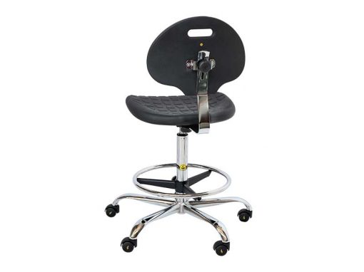 Antistatic ESD Safe PU Stool with Non-marking Conductive Wheels