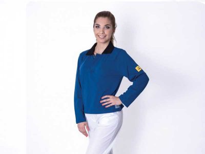 QGO - Antistatic ESD Polo Shirt Long-sleeved (Unisex, XS-XX)