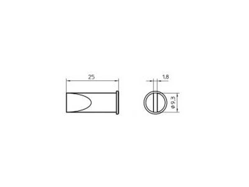 LHT F Weller (T0054445099) - Punta saldante a cacciavite Ø 9.3x1.8mm