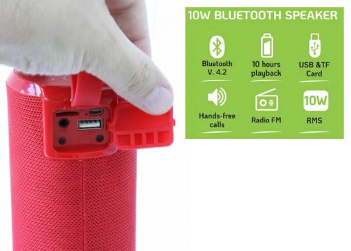 TUBE Cassa Bluetooth portatile con radio FM MicroSD e USB