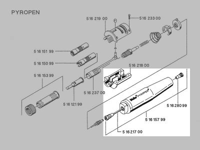 70 01UM (T0051615799) - Spare Handle/Tank for Weller Pyropen