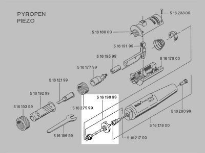 Weller 80 17U (T0051619899) - Gas Valve Unit for Pyropen Piezo