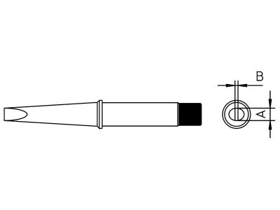 Weller CT2 E7 (T0054240799N) - Soldering Tip chisel 370°C 7mm