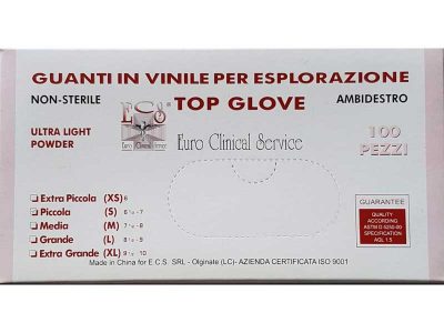 Guanti usa e getta in vinile - Taglia S (100pz)