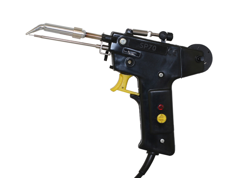 SP70 S - Saldatore a pistola con avanzamento di lega manuale, versione con funzione stand by