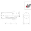 GPL 90 - Portaled per led Ø 5mm - Dimensioni