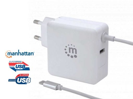 Caricatore multiplo USB 2.0 con cavo USB-C PD (60W)