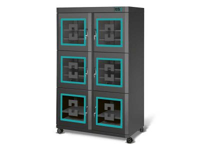 DC-6 - ESD Safe Dry Storage Cabinet 6 Doors Black (1340L)