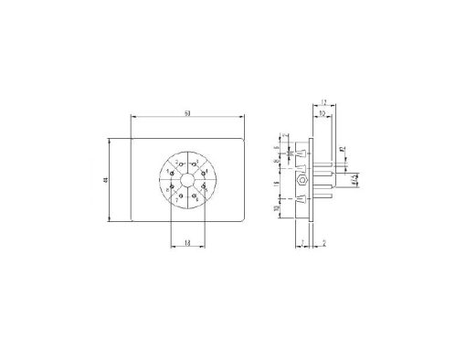 Base zoccolo per calotta da c.s. in ABS - Disegno tecnico