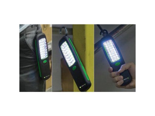 Lampada portatile con gancio estraibile e magnete (24 LED)