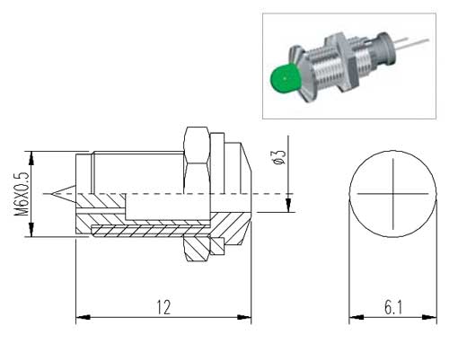 Portaled plastico per led con diametro di 5 mm