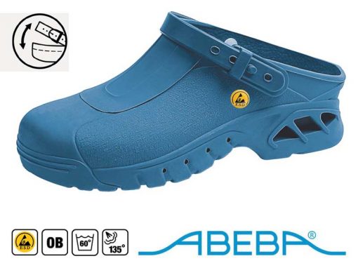 39610 Abeba Blu - Zoccoli Sabot professionali antistatici ESD Autoclavabili Antiscivolo (35-46)