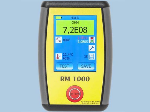 RM1000 Tester ESD per la misurazione di resistenza superficiale, resistenza di volume e resistenza verso terra