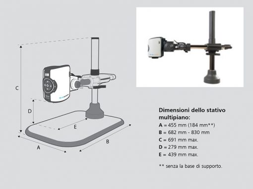 EVOCAM II Microscopio FULL HD con stativo multipiano