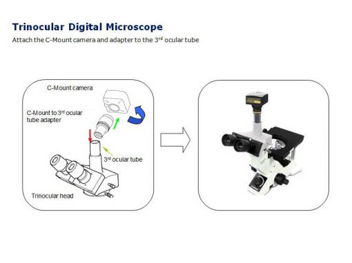 IN5930 - Videocamera da microscopio passo C con set adattatori