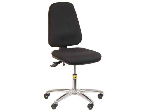 Sedia ESD antistatica Professional con schienale alto (Ruote, H42/57cm)