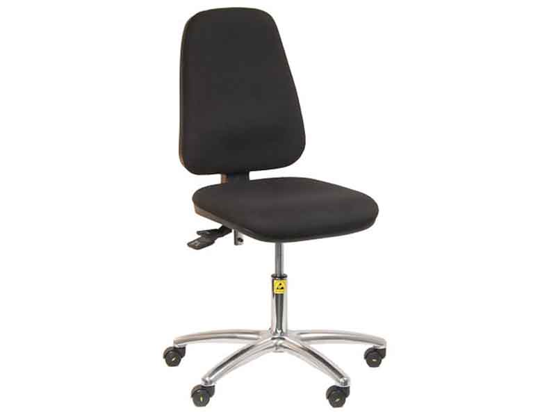 Sedia ESD antistatica Professional con schienale alto (Ruote, H42/57cm)