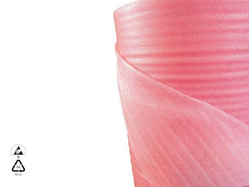 Anti-static ESD Dissipative Polyethylene Foam Rolls (Pink, 2 Sizes)
