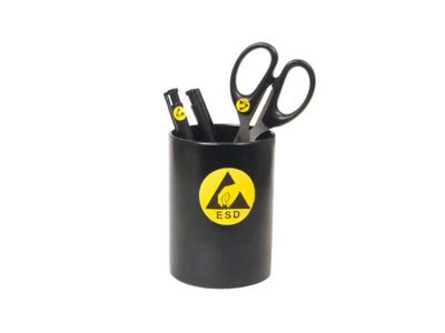 Antistatic Pen Holder with ESD Symbol (Black/Yellow)