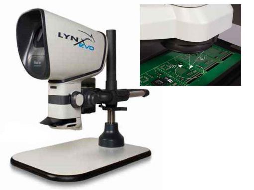 LYNX EVO 504 - Stereomicroscopio con stativo multipiano e Prisma (4.2-42x / 6.2-68x)