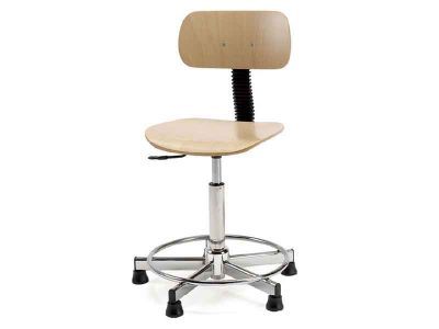 Beechwood Stool (H45-65cm, Wheels/Feet)