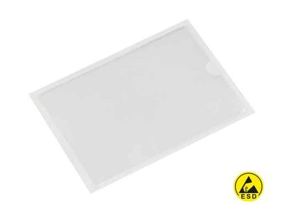 Document Pocket ESD Adhesive Transparent (156×115mm, 2pcs)