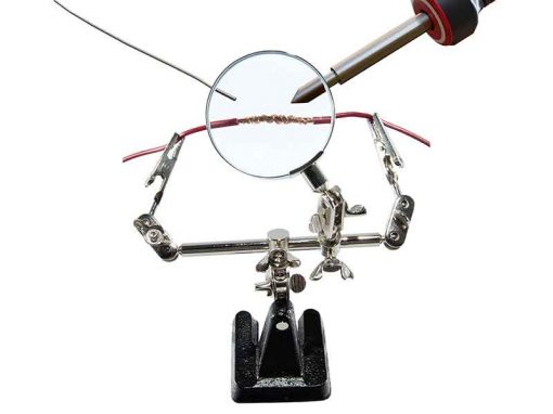 Weller WLACCHHB-02EU - Helping Hands with Magnifying Glass and Alligator Clamps (4x)