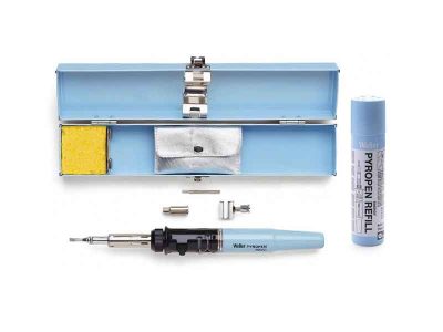 Pyropen Piezo Set - Saldatore a gas butano Weller con bomboletta di ricarica (T0051605999)