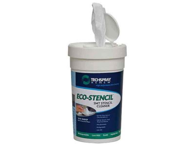 Techspray Eco-Stencil (1570-100DSP) - Cleaning Wipes for Stencil and Circuit Boards (15x20cm, 100pcs)