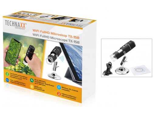 ICTX-TX158 - Videomicroscopio economico portatile WiFi Full HD TECHNAXX