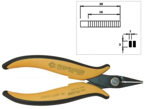 Piergiacomi PN 2003 – Flat-Nose Pliers - Dimensions